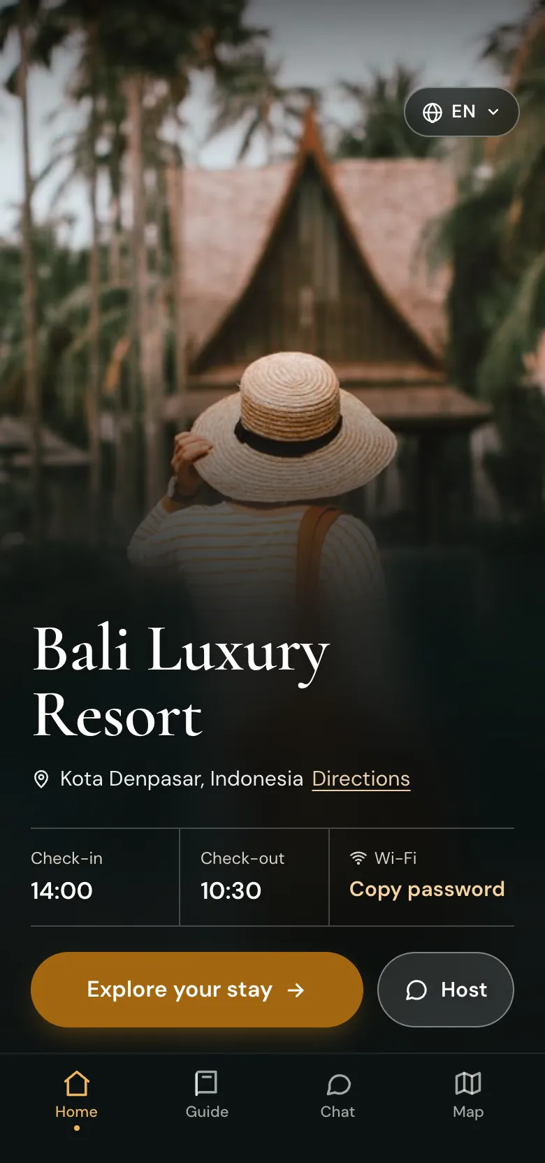 Guest manual for Bali Luxury Resort on mobile